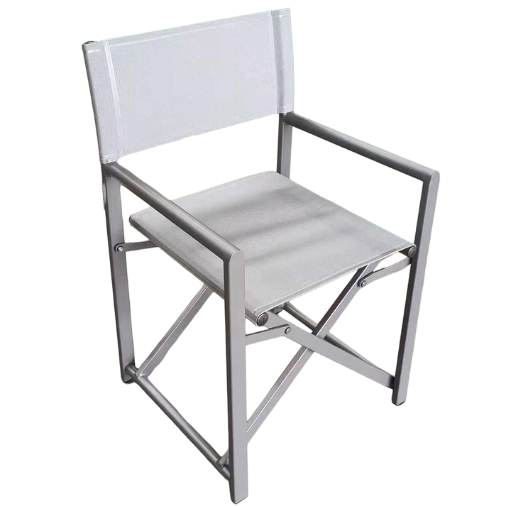 Καρέκλα Σκηνοθέτη TERALLIS Γκρι Ανοιχτό Ύφασμα/Αλουμίνιο 56x48x86cm