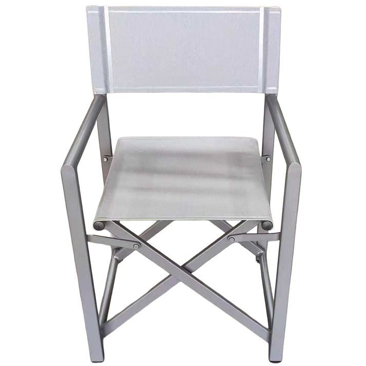 Καρέκλα Σκηνοθέτη TERALLIS Γκρι Ανοιχτό Ύφασμα/Αλουμίνιο 56x48x86cm
