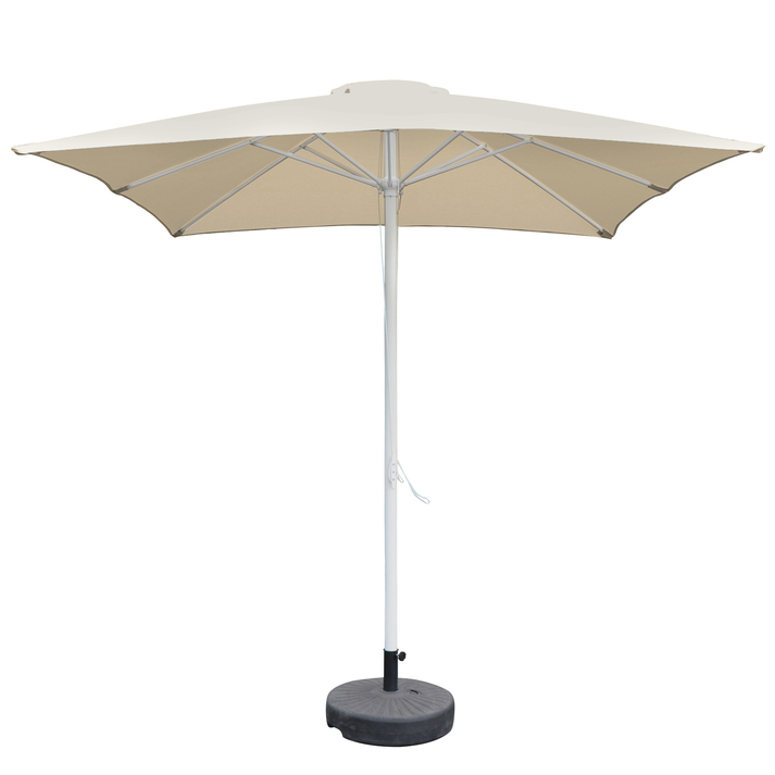 Ομπρέλα Κήπου MELIOR Μπεζ/Λευκό Αλουμίνιο/Polyester Φ2.2x2.2m