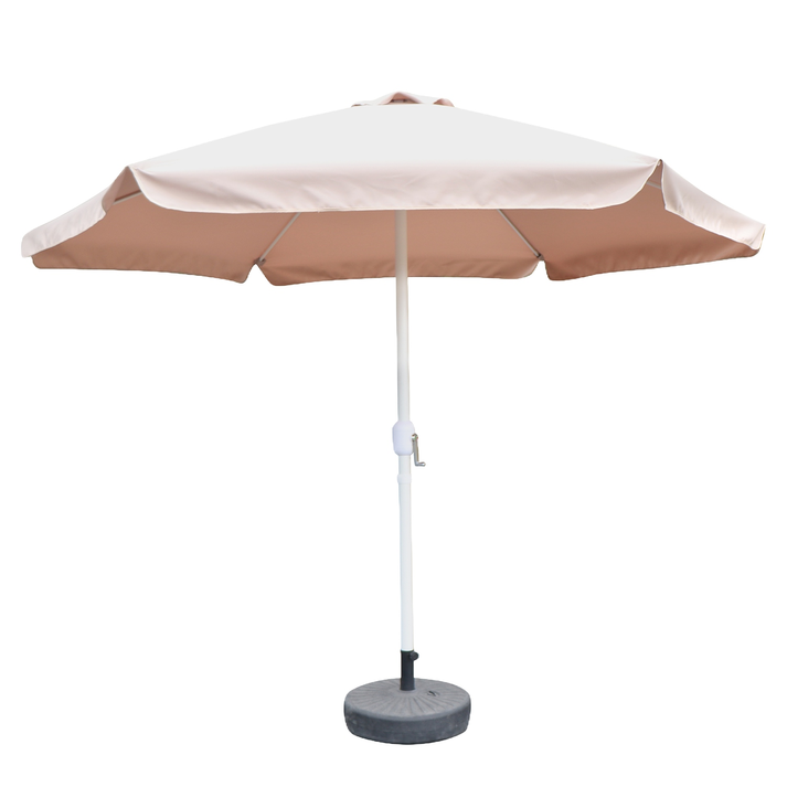 Ομπρέλα Κήπου RENOVA Μόκα/Λευκό Μέταλλο/Polyester Φ3x2.5m