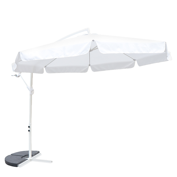 Ομπρέλα Κήπου NORVIA Λευκό/Εκρού Μέταλλο/Polyester Φ3m
