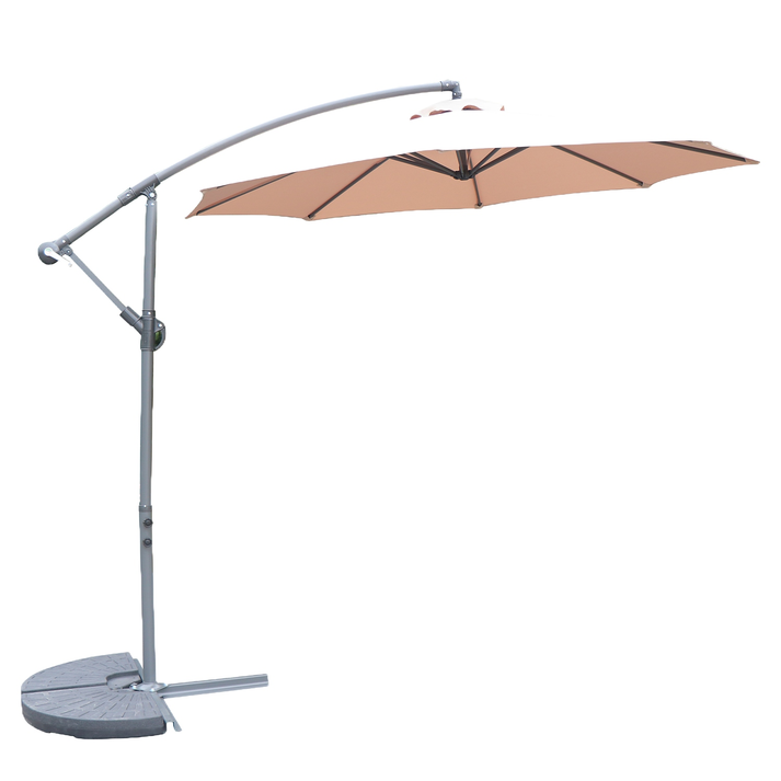 Ομπρέλα Κήπου NORVIALE Μόκα/Ανθρακί Αλουμίνιο/Polyester Φ2.65m