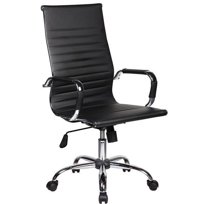 ΚΑΡΕΚΛΑ ΓΡΑΦΕΙΟΥ ΜΑΥΡΗ ΔΙΕΥΘΥΝΤΟΥ -ΔΙΑΣΤΑΣΕΙΣ: 55x53x105/115cm- ΕΠΙΦΑΝΕΙΑ PU