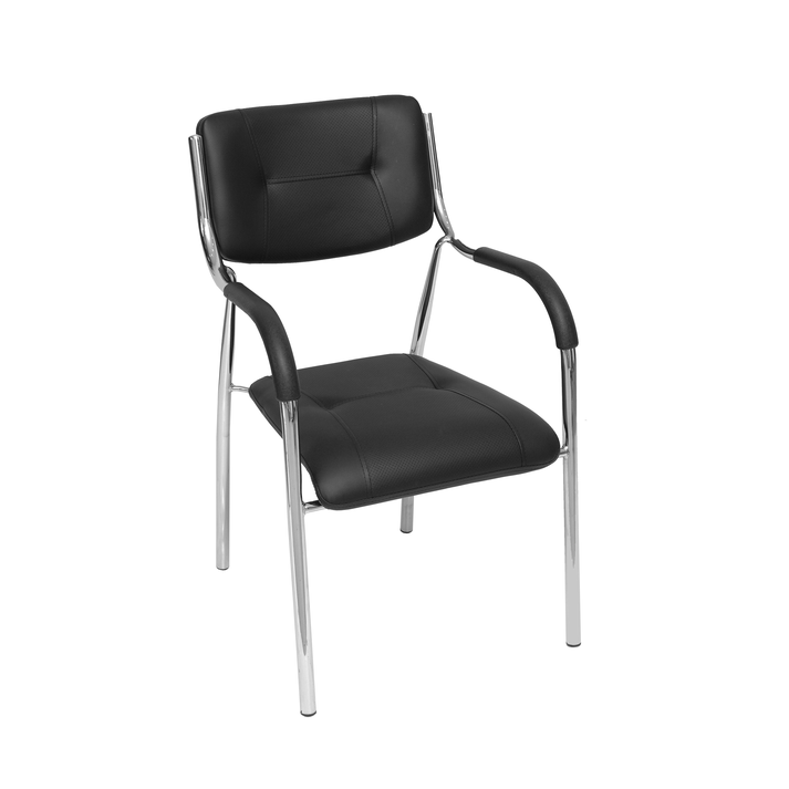 ΚΑΘΙΣΜΑ ΕΠΙΣΚΕΠΤΟΥ ΜΑΥΡΟ ΔΙΑΣΤΑΣΕΙΣ: 49x45x85cm- ΜΑΛΑΚΟ PVC