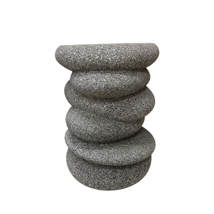 BALANCE SIDE TABLE STONE GREY 34x37x49.5cm