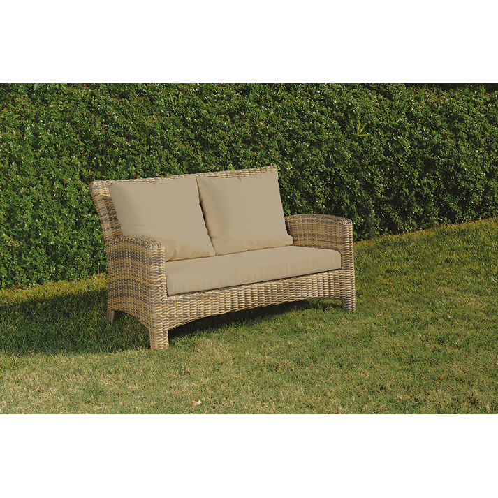 Rattan Καναπές 2 Θέσεων Με Μαξιλάρια