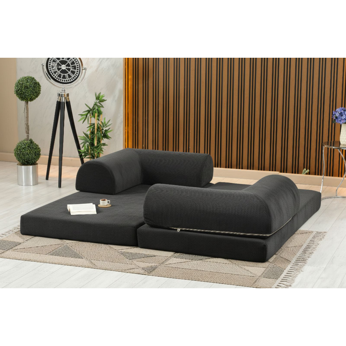 ΚΑΝΑΠΕΣ ΚΡΕΒΑΤΙ(PUFFY) ΔΙΘΕΣΙΟΣ ΠΟΛΥΜΟΡΦΙΚΟΣ ΧΡΩΜΑ ΓΚΡΙ 200*100*75ΕΚ.