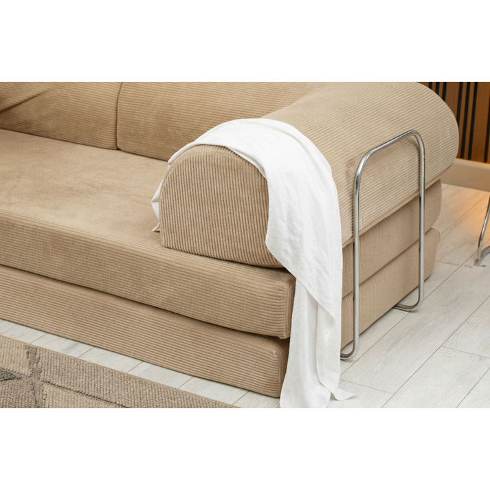 ΚΑΝΑΠΕΣ ΚΡΕΒΑΤΙ(PUFFY) ΔΙΘΕΣΙΟΣ ΠΟΛΥΜΟΡΦΙΚΟΣ ΧΡΩΜΑ ΜΠΕΖ 200*100*75ΕΚ.