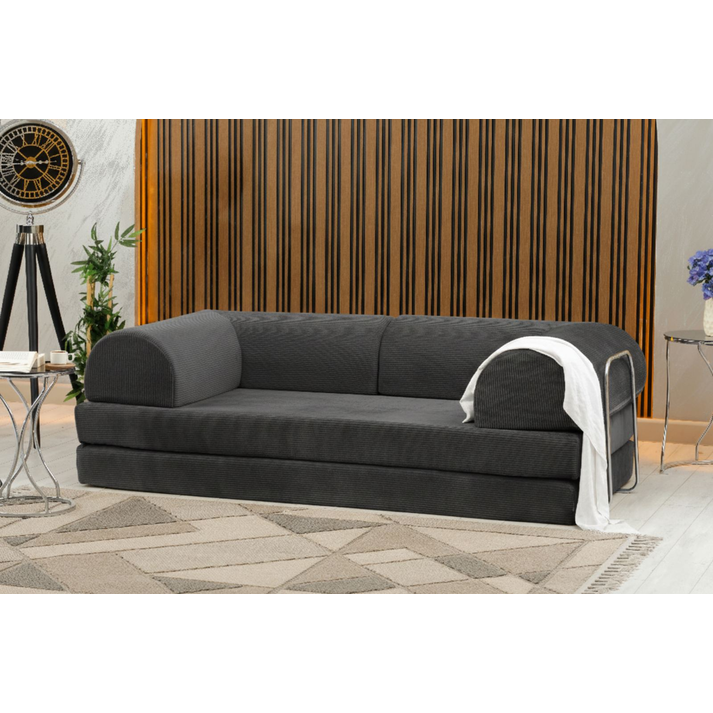 ΚΑΝΑΠΕΣ ΚΡΕΒΑΤΙ(PUFFY) ΔΙΘΕΣΙΟΣ ΠΟΛΥΜΟΡΦΙΚΟΣ ΧΡΩΜΑ ΓΚΡΙ 200*100*75ΕΚ.