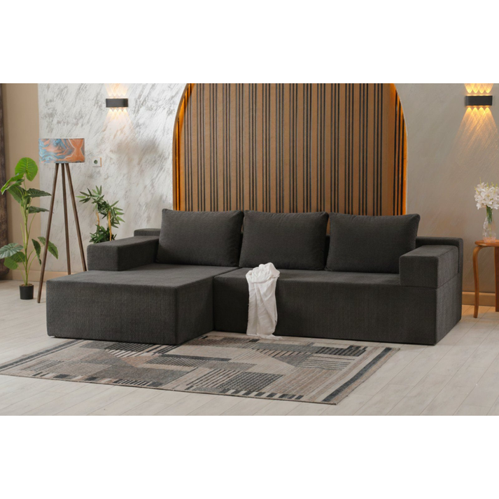 ΓΩΝΙΑΚΟΣ ΚΑΝΑΠΕΣ(VALIA) ΧΡΩΜΑ ΓΚΡΙ ΑΠΟ ΑΦΡΩΔΕΣ ΥΛΙΚΟ ΣΥΣΚΕΥΑΣΙΑ ROLL PACK 260*156*78ΕΚ.