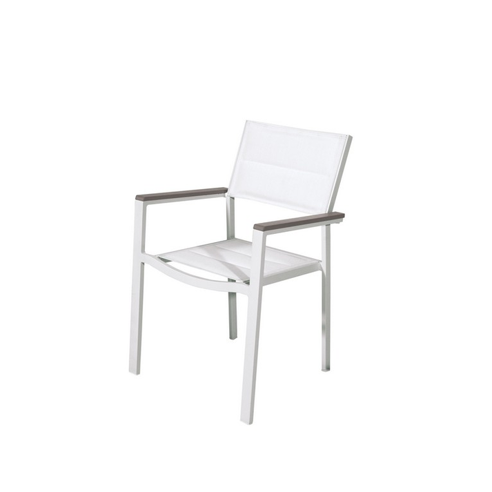 Στοιβαζόμενη Πολυθρόνα Κήπου Αλουμινίου Με Διάτρητο Ύφασμα