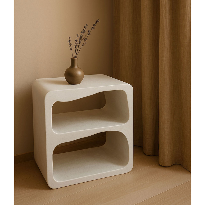 TINOS SIDE TABLE ΛΕΥΚΟ 47x40x53