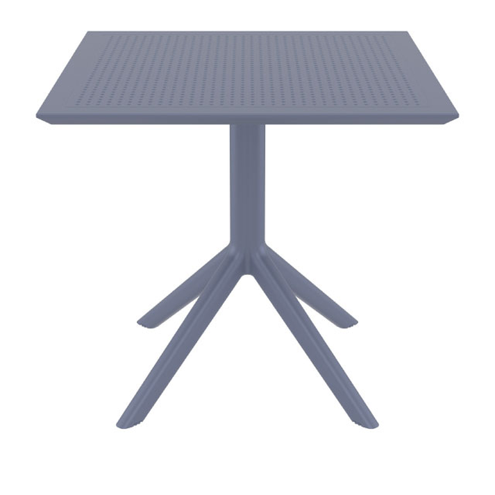 SKY DARK GREY 80X80X74εκ. ΤΡΑΠΕΖΙ ΠΟΛ/ΝΙΟΥ