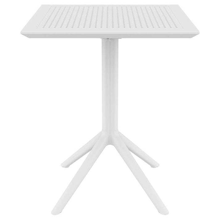 SKY WHITE 60Χ60X74εκ. ΤΡΑΠΕΖΙ ΠΤΥΣ/ΝΟ ΠΟΛ/ΝΙΟΥ