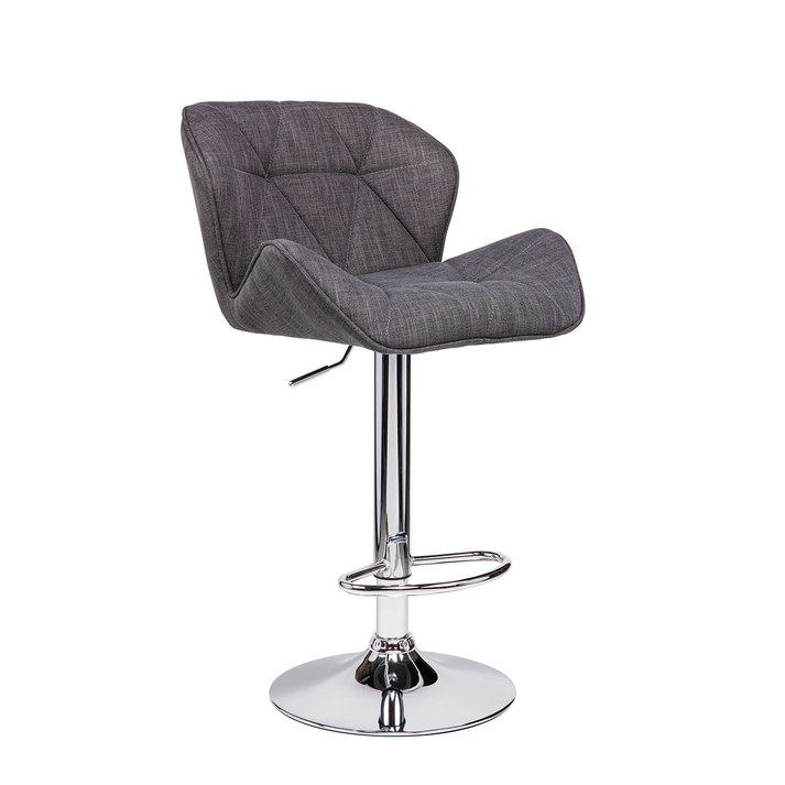 Σκαμπό Comfort ύφασμα Γκρι 53 x 52 x 91-111