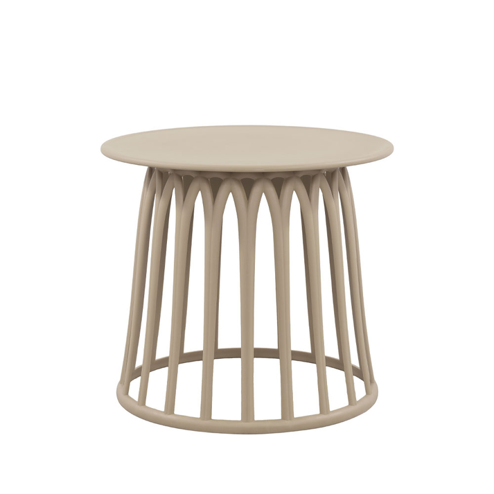 BASKET COFFEE TABLE ΓΚΡΙ ΑΝΟΙΧΤΟ 49.5x49.5x44