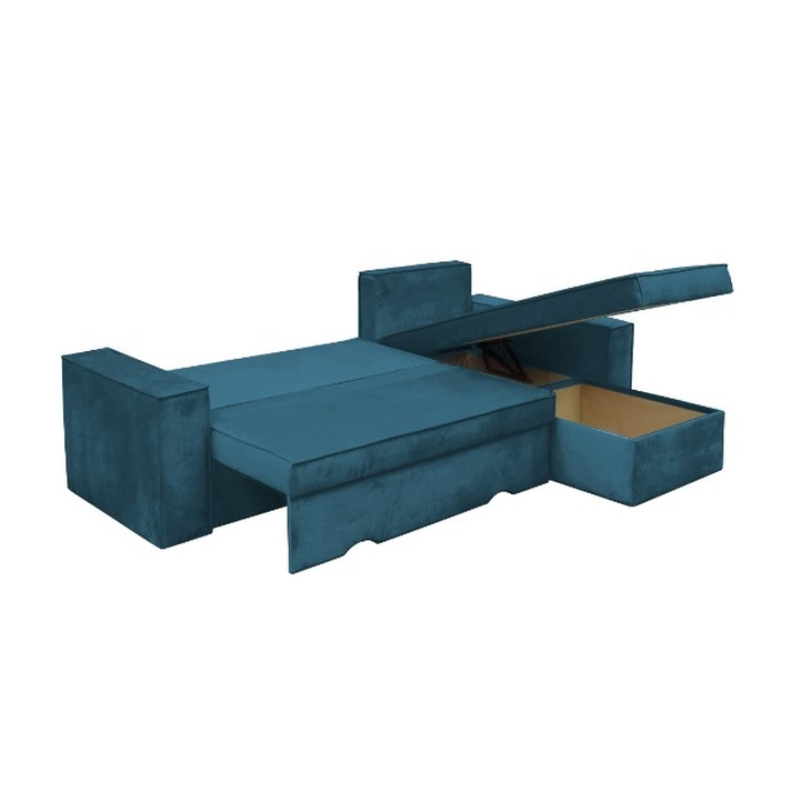 Καναπές Γωνιακός Αναστρέψιμος CAHABON Μπλε 280x210x79cm