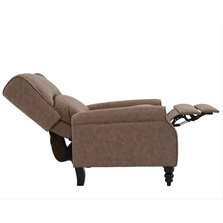 SIMPLE Relax Πολυθρόνα Μπερζέρα Σαλονιού, Καθιστικού, Ύφασμα Απόχρωση Antique Καφέ
