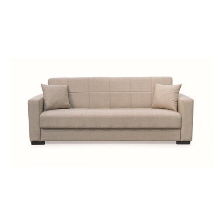ROVER LIGHT BROWN ΥΦΑΣΜΑ 3ΘΕΣΙΟΣ ΚΑΝΑΠΕΣ/ΚΡΕΒΑΤΙ ΜΕ ΑΠΟΘ.ΧΩΡΟ 210X80εκ.