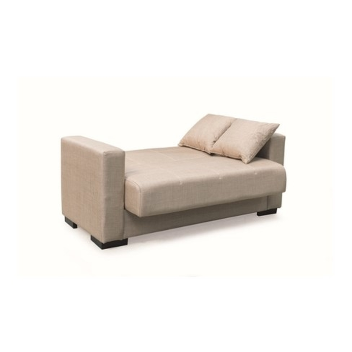 ROVER LIGHT BROWN ΥΦΑΣΜΑ 2ΘΕΣΙΟΣ ΚΑΝΑΠΕΣ/ΚΡΕΒΑΤΙ ΜΕ ΑΠΟΘ.ΧΩΡΟ 150Χ80εκ.