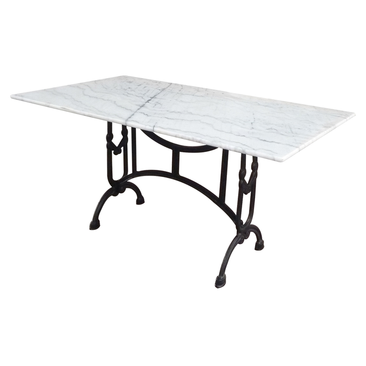 Παραλληλόγραμμο Τραπέζι Με Μάρμαρο 140x80xH72cm