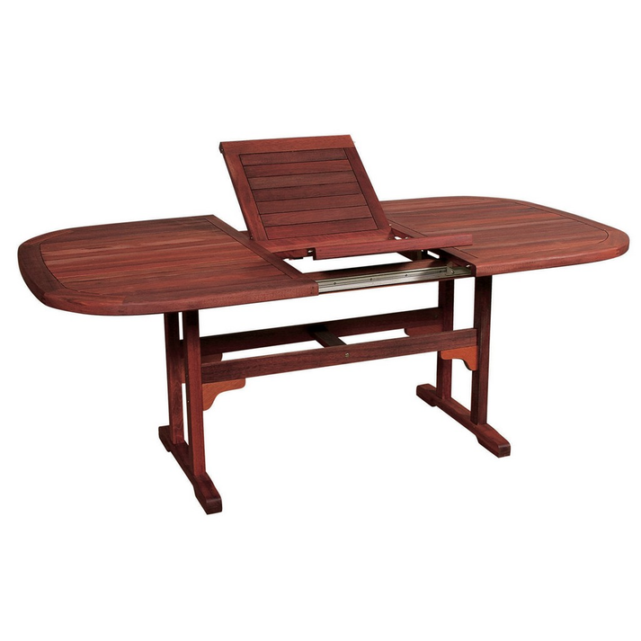 Οβάλ Επεκτεινόμενο τραπέζι Red Shorea 140 + 40 = 180 x 80 x H75cm