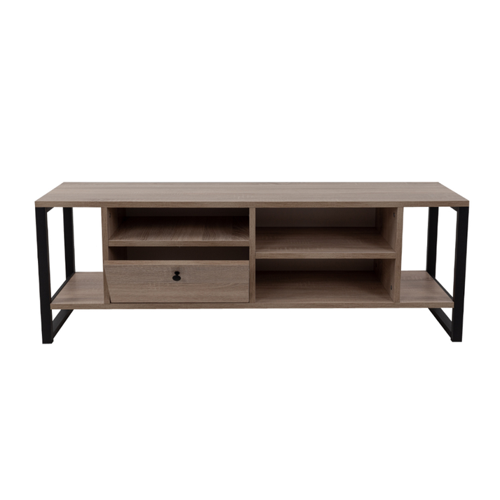 SPACE TV STAND 2ΡΑΦΙΑ 1ΣΥΡΤΑΡΙ SONOMA ΜΑΥΡΟ 120x35x45
