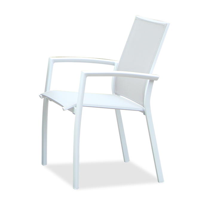 SIENNA Πολυθρόνα Αλουμινίου Με  Διάτρητο Ύφασμα 56,5*62*89cm