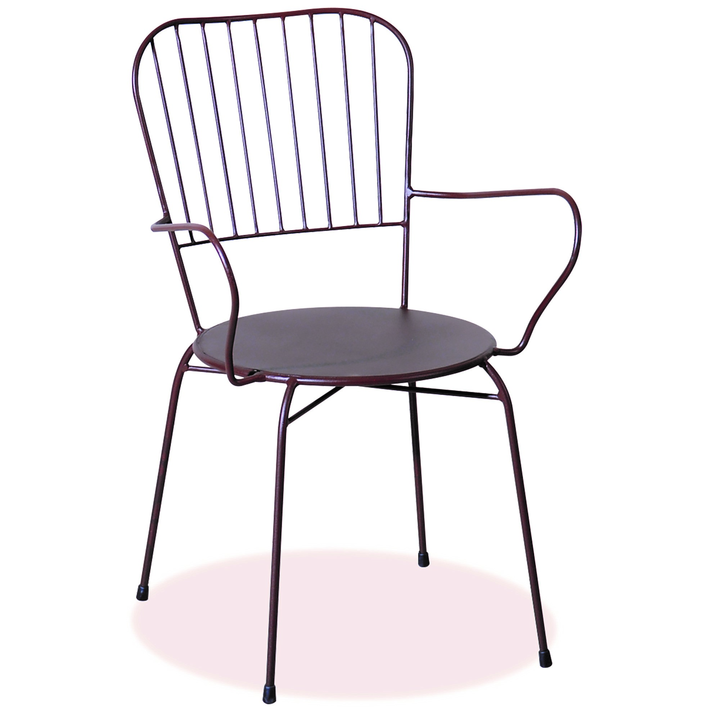 Γαλβανισμένη Μεταλλική Στοιβαζόμενη Πολυθρόνα Μασίφ Χρώμα Σκουριά 55x58x89