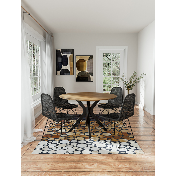 DENMARK ΚΑΡΕΚΛΑ ΜΑΥΡΟ 44x57x81cm