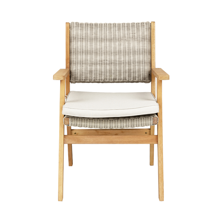 CAPRI ΚΑΡΕΚΛΑ ΛΕΥΚΟ ΓΚΡΙ 64.2x60x88.5cm