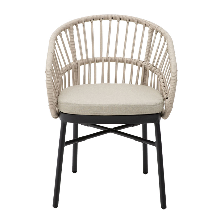LUNA ΚΑΡΕΚΛΑ CREAM ΜΑΥΡΟ 58x65x78cm