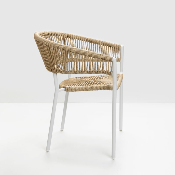 Breeze Καρέκλα Λευκό Φυσικό 56x60x78cm