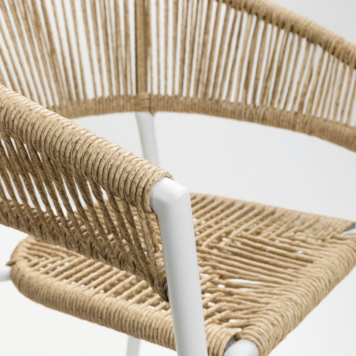 Breeze Καρέκλα Λευκό Φυσικό 56x60x78cm