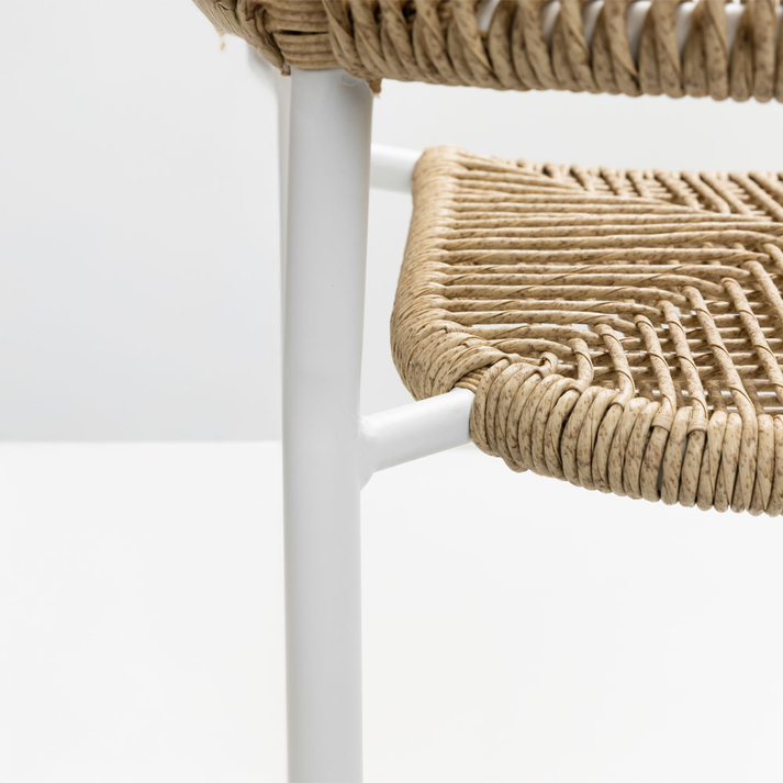 Breeze Καρέκλα Λευκό Φυσικό 56x60x78cm