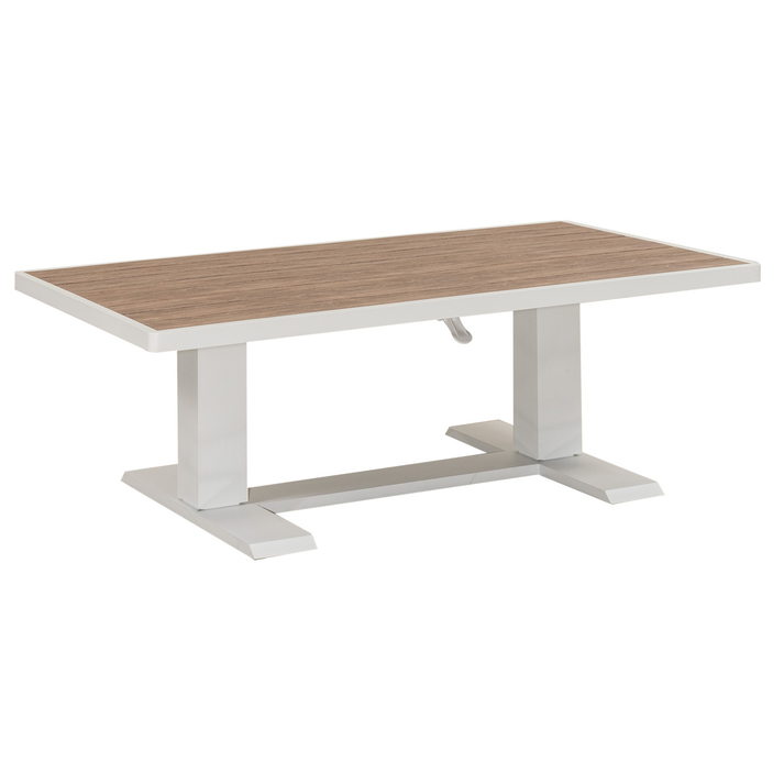 Τραπέζι Με Σκελετό Αλουμινίου Και Επιφάνεια Pollywood Με Ρυθμιζόμενο Ύψος 140 x 80 x 51/69(h)cm