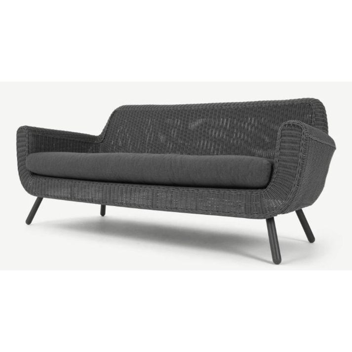 JONAH ΚΑΝΑΠΕΣ 3Θ ΑΝΘΡΑΚΙ RATTAN 200Χ86Χ82cm