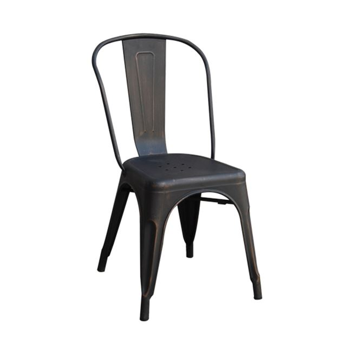 RELIX Καρέκλα-Pro, Στοιβαζόμενη, Μέταλλο Βαφή Antique Black