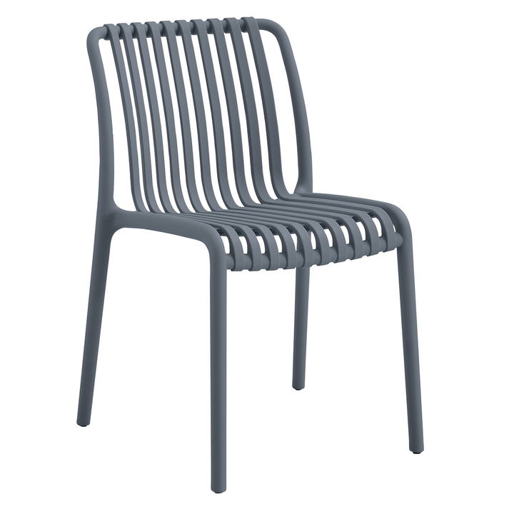 Dark Grey Στοιβαζόμενη Καρέκλα Πολυπροπυλένιου Με UV Προστασία