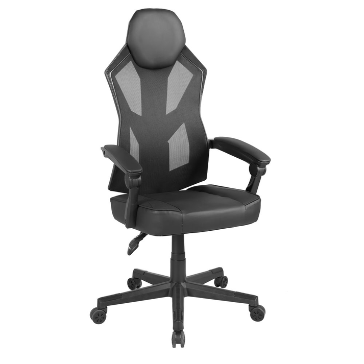 FUSION ΚΑΡΕΚΛΑ GAMING ΓΡΑΦΕΙΟΥ ΜΑΥΡΟ 50x74x137