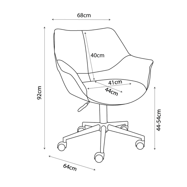 JONES ΚΑΡΕΚΛΑ ΓΡΑΦΕΙΟΥ ΚΑΦΕ 68x64x92