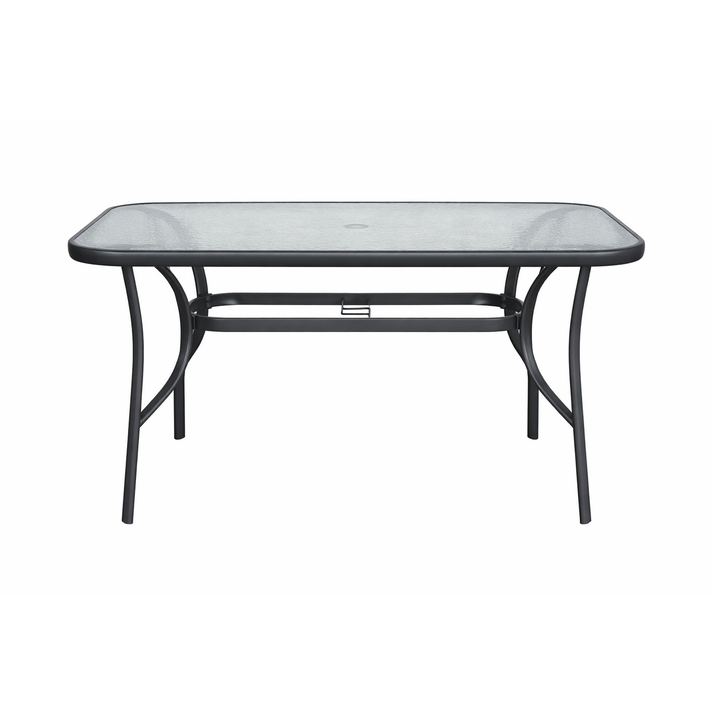 Γκρί Μεταλλικό Παραλ/μο Τραπέζι Με Τζάμι 120 x 70 x 70(h)cm