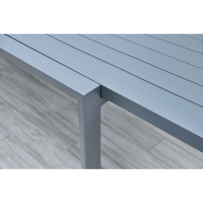 Γκρί Παρ/μο Επεκτεινόμενο Τραπέζι Αλουμινίου Με Αυτόματο Μηχανισμό 160/220 x 100 x 75(h)cm