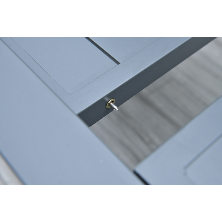 Γκρί Παρ/μο Επεκτεινόμενο Τραπέζι Αλουμινίου Με Αυτόματο Μηχανισμό 160/220 x 100 x 75(h)cm