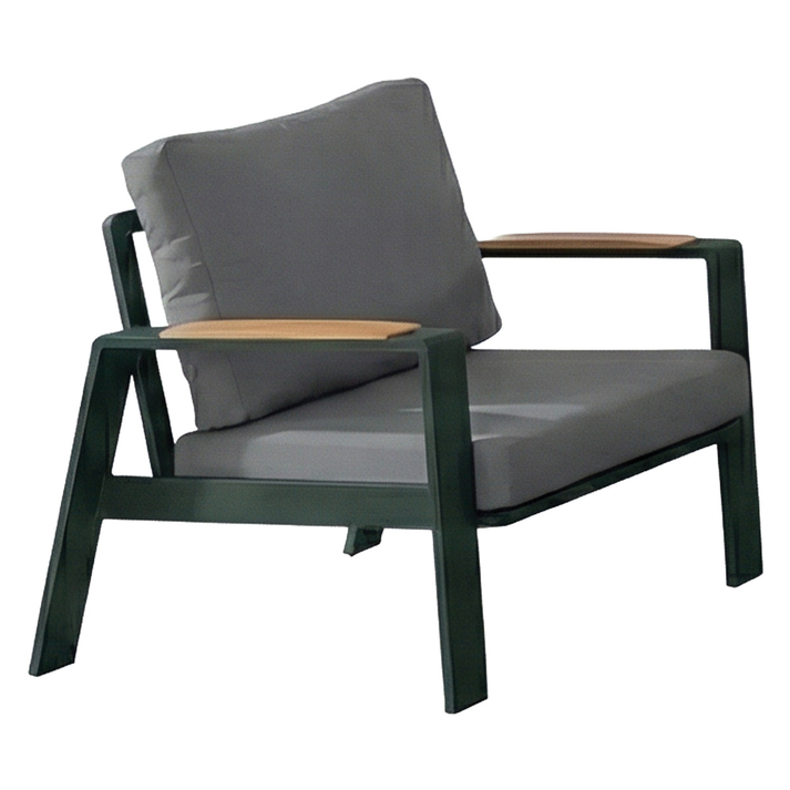 Καθιστικό Κήπου Σέτ 4 Τεμαχίων Με Αλουμίνιο Σκελετό Και Teak Ξύλο