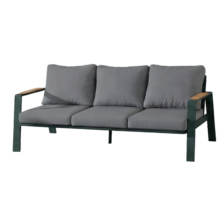 Καθιστικό Κήπου Σέτ 4 Τεμαχίων Με Αλουμίνιο Σκελετό Και Teak Ξύλο