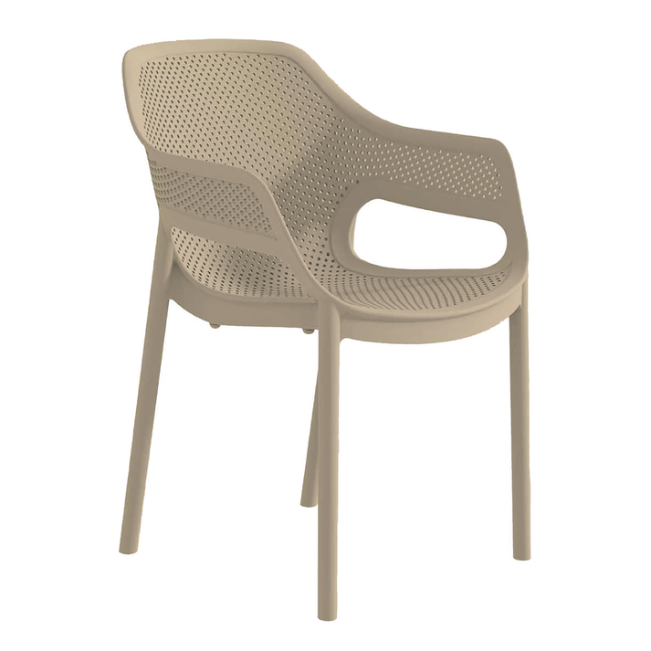 Taupe Στοιβαζόμενη Πολυθρόνα Πολυπροπυλένιου Με UV Προστασία