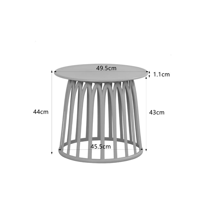 BASKET SIDE TABLE CAPPUCCINO 49.5x49.5x44cm