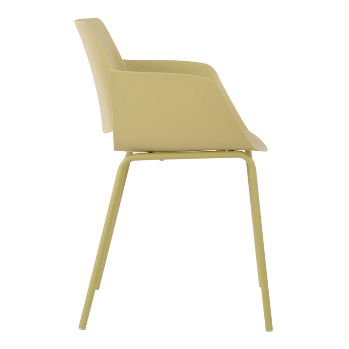 SEDIA ΚΑΡΕΚΛΑ ΚΙΤΡΙΝΟ PASTEL 58x51x79.5cm