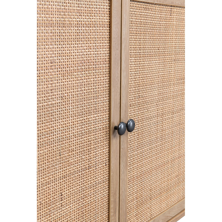 AMMOS ΜΠΟΥΦΕΣ 3ΣΥΡΤΑΡΙΑ ΦΥΣΙΚΟ ΜΕ RATTAN 150x39x79